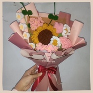 Buket Bunga Rajut Matahari / Buket Bunga Rajut Mawar / Buket Bunga