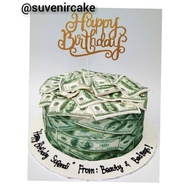 Cake Money/kue ulang tahun tema uang/kue uang dolar/kue ultah dolar/$$