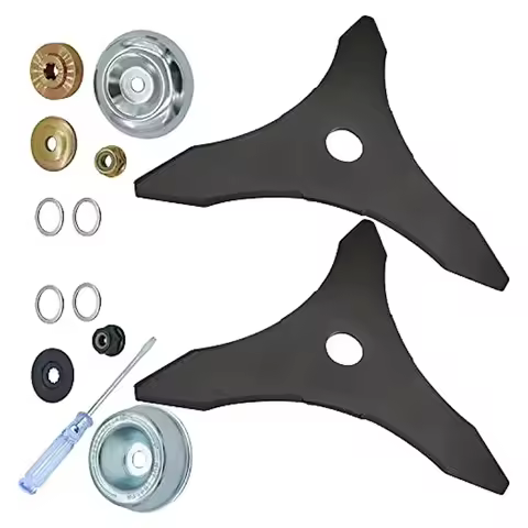 2Pcs Teeth Carbon Steel Brush Cutter Blades Grass Eater Trimmer Blade 10"X3 For Ego For Oregon For H