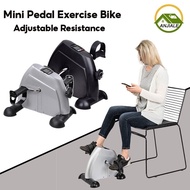 ANJIALE Mini Pedal Exercise Bike Elderly Fitness Equipment Leg Rehabilitation Equipment Resistance Adjustable Lightweight Portable Foldable