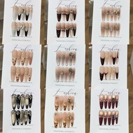 Free Shipping 🍑 Handmade plastic nail polish, red wine color, looks luxurious, long nails