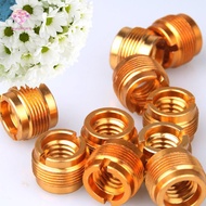 BTYB> 5Pcs/Set Microphone Mic Screw Clip Thread Adaptor 3/8" To 5/8" Connector Golden New