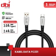 Premium Micro USB 2.4A Type C 3.0A Data Cable 100cm LED MASTER FC231