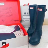 Hunter 海軍藍 兒童款 UK3 現貨不用等 受夠下雨就來雙雨鞋吧