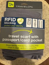 TRAVELON Travel scarf with built in RFID blocking protection pocket