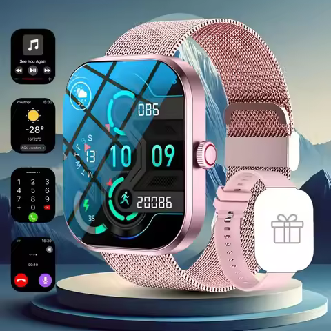 2026 New Smart Watch HD Touchscreen - Wireless Calling, Camera & Music Control, Multi-Sport Modes, A