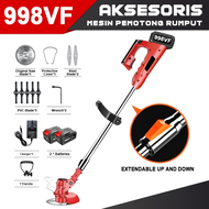 498VF/698VF/998VF Mesin Rumput Bateri Cordless Grass Cutter Electric Lawn Mower Grass Trimmer Mesin