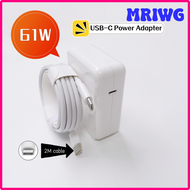 MRIWG 61W สำหรับ MacBook PD ชาร์จเร็วสำหรับแอปเปิลแม็กบุคโปร16 15 13นิ้ว USB C อะแดปเตอร์สำหรับ Mac