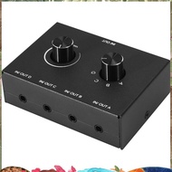 4 Port Audio Switch, 3.5mm Audio Switcher, Stereo AUX Audio Selector, 4 Input 1Output/1Input 4 Outpu
