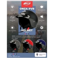 MOTORCYCLE HELMET TOPI KELEDAR MOTOSIKAL ONZA HELMET PVR (SIRIM APPROVED)-MAT BLACK COLOUR