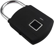 Fingerprint Padlock Black Electronic USB Padlock Smart Padlock Fingerprint Lock Water Proof Door Lock Fingerprint Lock Intelligent Door Padlock/188