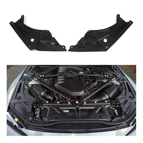 For BMW M2 M3 M4 G87 G80 G82 Genuine Dry Carbon Fiber Engine Bay Headlight Cover Lamp Eyebrow Cover 