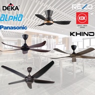 KDK AND PANASONIC 56" Remote Ceiling Fan 5 Blades AC/DC 3/4/5 Speed with Remote Ceiling Fan (DEKA/AL