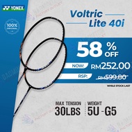 2x YONEX Voltric Lite 40i (Blue Orange) Badminton Racket | 5UG5 Max Tension 30LBS 【BUY 1 FREE 1】