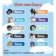 Space Galaxy Name Sticker