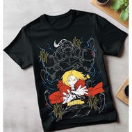 S-5XLReady Stock Edward Elric T-Shirt Fullmetal Alchemist Brotherhood Fma Alphonse Shirt 100%Cotton 