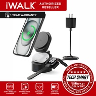 iWALK StandMe Power 3 in 1 Foldable Wireless Charging Station, Adjustable Magnetic Portable Charger