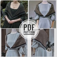 Outlander Claire 披肩 PATTERN, 女士針織披肩, Outlander 鉤針