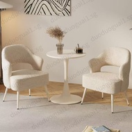White Sofa Cream Chair Leisure Table And Chair Balcony Chair Single Person Balcony Table