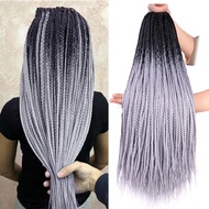 24Inch Ombre Synthetic Crochet Braiding Hair Colored Box  Braiding Synthetic Hair Extensions