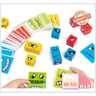 Cube Kids Emoji Board Game Expressions Puzzle building blocks -Funny Expression Puzzle Colorful Main