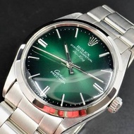 【ROLEX勞力士】漂亮的綠色錶盤! Air King Oyster Perpeture Emerald Green Ref, 5500