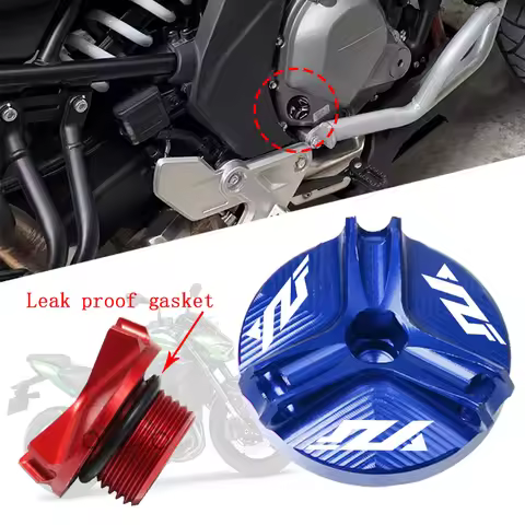 Motorcycle Fashion CNC Engine Oil Filler Cap Oil Plug Cover For YAMAHA YZF R1 R3 R6 R25 R125 R1M YZF
