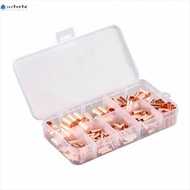 SUCHENHD 250Pcs Terminal Copper Connector, Gold GT Tube Connector Copper Tube Connector, Terminal Se