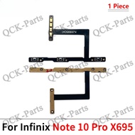 สำหรับ Infinix Hot 7 9 10 Lite 10S 30 5G S3X Note 7 Lite 10 11 Smart 4 6 7 8 HD ปุ่มด้านข้างปุ่มปรับ