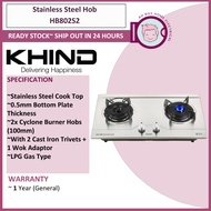 Khind/Meck Built In Stainless Steel/Glass Hob - HB802S2 HB802G2 MBHG202 MBHS602