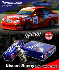 หัวเทียน IRIDIUM IX สำหรับรถ Nissan Sunny Neo ปี2000-2005 /// 1 ชุด 4 ชิ้น