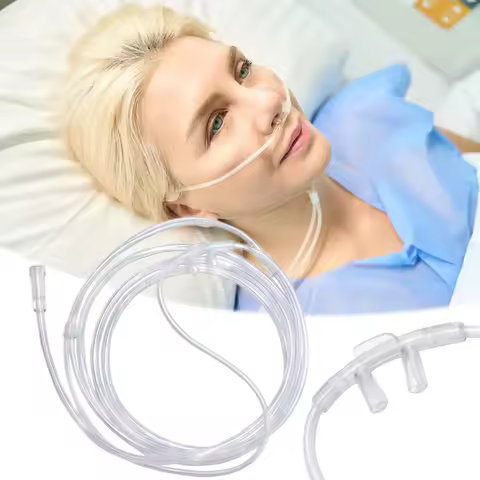 2M Nasal Cannula Tubing Tube Crush Resistant Flow High Connector Oxyge Tubes Nose Adults Disposable 