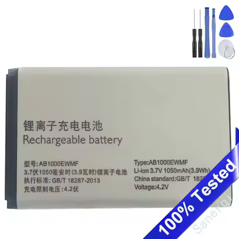 AB1000EWMT 1000mah Battery for Xenium E109 E111 Cellphone, Original AB1000EWMF for Philips CTE109 CT