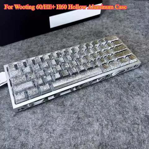 For Wooting 60/HE+ H60 Hollow Aluminum Case - 60% Keys Layouts for Mad 60/Pro DZ60 GH60 Keyboard