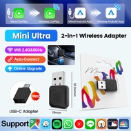 Carlinkit Mini Ultra 2in1 wired To Wireless Carplay Android Auto Plug And Play 5G WIFIAuto Connectio