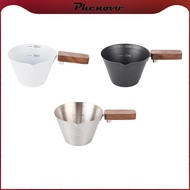 [Phenovo] Espresso Cup with Wooden Handle Barista Equipment Pouring Cup Espresso Measuring