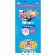 YES 4G LTE KASI UP PREPAID RM15 (10GB) / POSTPAID RM49 (100GB) UNLIMITED CALL FREE DELIVERY SIMCARD