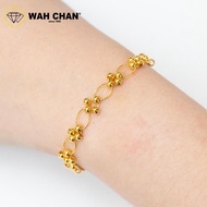 WAH CHAN 916 Gold Bracelet - Beaded Floral OSB1266