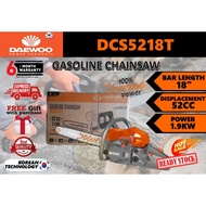 🔥READY STOCK🔥 DAEWOO DCS5218T (18") 2 STROKE GASOLINE CHAINSAW (52CC) WITH ACCESORIES