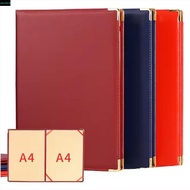 MXMIO A4 Agreement Folder, PU Leather Protective Certificate Diploma Cover, Durable Reinforced Edges