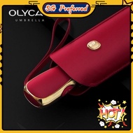 【SG Lucky Store】[SG stock] OLYCAT Flat Auto Umbrella Rain Ultralight Travel Sun Umbrella Anti UV Por