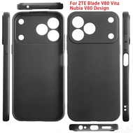 Caing ZTE NUBIA V80 Design / Blade V80 Vita / Pro Case Black Matte Soft TPU Silicone  Protective Cov