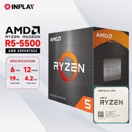 AMD Ryzen 5 5500 Desktop Processor 3.6GHz 6-Core 12-Thread CPU 7NM 65W L3=16M Socket AM4 Processor