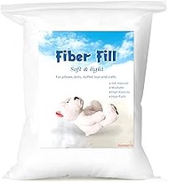 Jmuiiu 2000g/4.4lb Polyester Fill, Premium Polyester Fiberfill, Recycled Polyester Fiber, High Resil