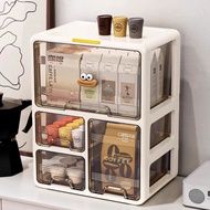 Tea Bag Storage Box Coffee Capsule Storage Box Tea Room Bar Desktop Tea Tea Cake Transparent Compart