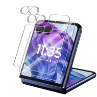 対応 Motorola Razr 50 Ultra ガラスフィルム 2枚 + 対応 Motorola Razr 50 Ultra レンズ保護フィルム 2枚 対応 Motorola Razr 50 Ul