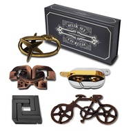 5 Pcs Metal Puzzles 3D Brain Teaser Puzzles for Adults Teens, Highly Difficult Metal Brain Puzzles, 