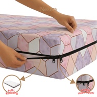 Nestra - Zippered Foam Mattress Cover Size 80x200 | 90x200 | 100X200 | 120x200 | 160x200 | 180x200 |