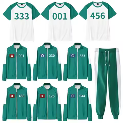Season 2 Squid Seong Gi-hun Cosplay Costume Games Kim Jun-hee Dae-ho Tracksuit T-shirt Player 456 33