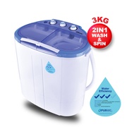 PowerPac 2in1 Mini Washing Machine Wash &amp; Fast Spin Laundry (PPW920)
